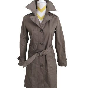 UNITED COLOR OF BENETTON Khaki Trench Coat Size 2XS